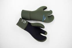 Перчатки Hunter 3х-палые 7мм ультраспан/открытая пора олива
